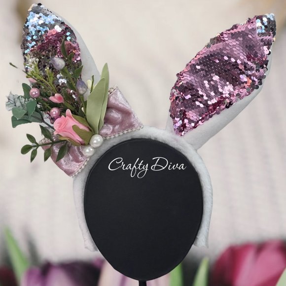 Easter headband, Sequence Fascinator Headband, Spring Headband, Kentucky Derby - Picture 1 of 16
